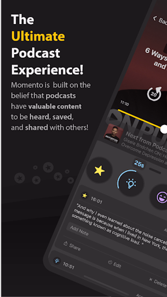 Momento Podcasts Screenshot 1 - AppWisp.com Momento Podcasts Screenshot 1 - AppWisp.com
