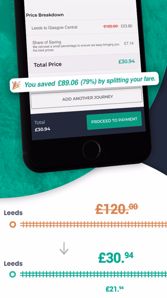 Split My Fare - Train Tickets Screenshot 2 - AppWisp.com Split My Fare - Train Tickets Screenshot 2 - AppWisp.com