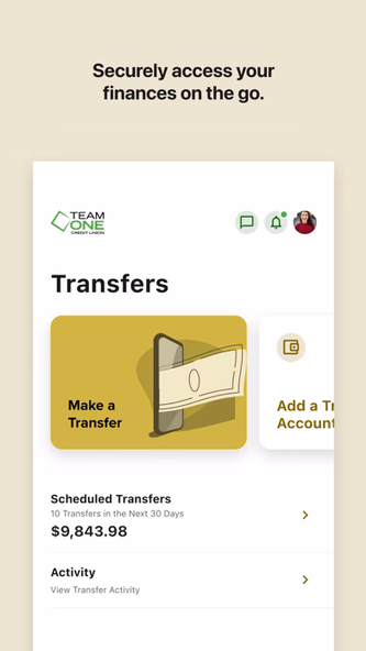 Team One Credit Union Screenshot 2 - AppWisp.com Team One Credit Union Screenshot 2 - AppWisp.com