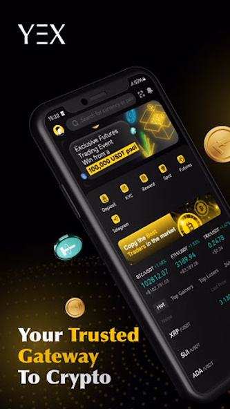 Yex: Buy & Trade Crypto Screenshot 1 - AppWisp.com Yex: Buy & Trade Crypto Screenshot 1 - AppWisp.com