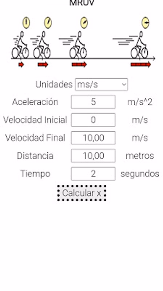 CALCULA MRUV Screenshot 2 - AppWisp.com CALCULA MRUV Screenshot 2 - AppWisp.com