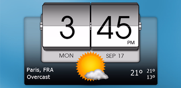 3D Flip Clock & Weather Header - AppWisp.com 3D Flip Clock & Weather Header - AppWisp.com