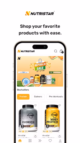 Health Supplements : Nutristar Screenshot 1 - AppWisp.com Health Supplements : Nutristar Screenshot 1 - AppWisp.com