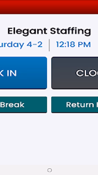 Elegant Staffing Time Clock Screenshot 2 - AppWisp.com Elegant Staffing Time Clock Screenshot 2 - AppWisp.com