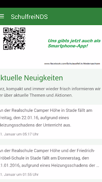Schulausfälle in Niedersachsen Screenshot 1 - AppWisp.com Schulausfälle in Niedersachsen Screenshot 1 - AppWisp.com