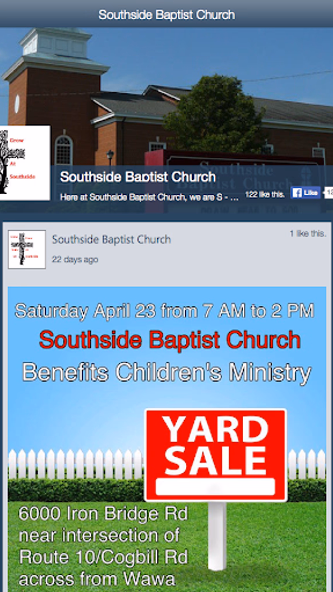 Southside Baptist - VA Screenshot 2 - AppWisp.com Southside Baptist - VA Screenshot 2 - AppWisp.com
