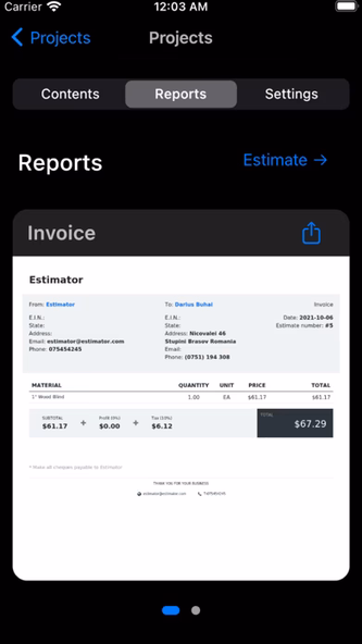 Contractor Estimator Screenshot 4 - AppWisp.com Contractor Estimator Screenshot 4 - AppWisp.com