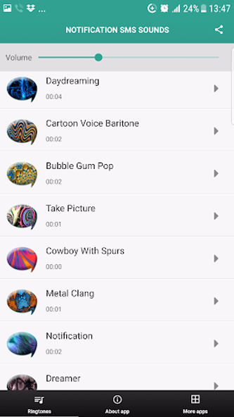 Notification SMS Sounds Screenshot 3 - AppWisp.com Notification SMS Sounds Screenshot 3 - AppWisp.com
