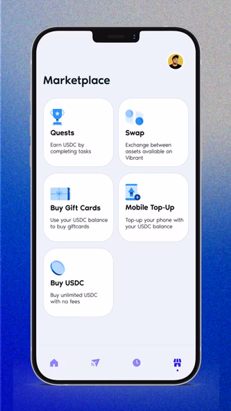 Vibrant: Your USDC Wallet Screenshot 2 - AppWisp.com Vibrant: Your USDC Wallet Screenshot 2 - AppWisp.com