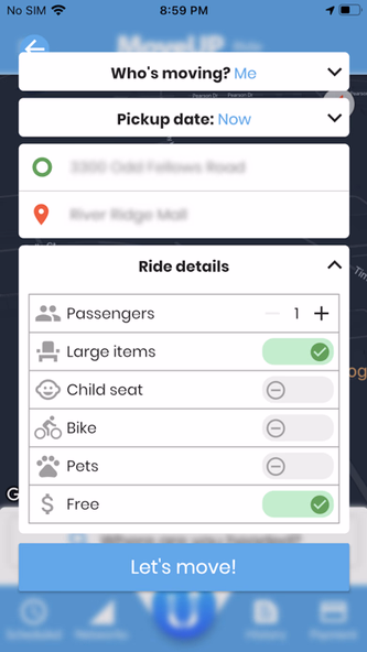 MoveUP - Rides and Deliveries Screenshot 2 - AppWisp.com MoveUP - Rides and Deliveries Screenshot 2 - AppWisp.com