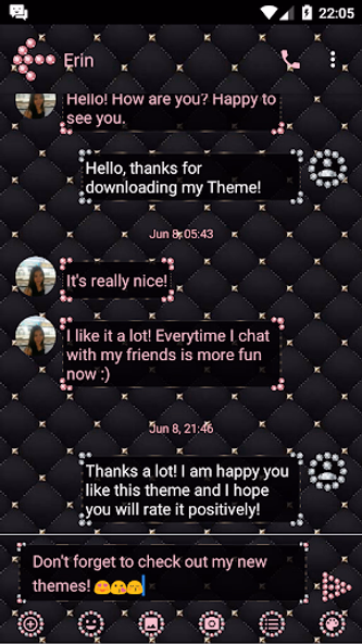 SMS Messages Jewel Pink Theme Screenshot 2 - AppWisp.com SMS Messages Jewel Pink Theme Screenshot 2 - AppWisp.com