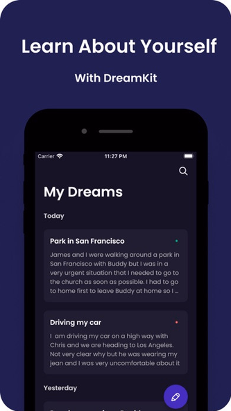 DreamKit - Dream Journal Screenshot 1 - AppWisp.com DreamKit - Dream Journal Screenshot 1 - AppWisp.com