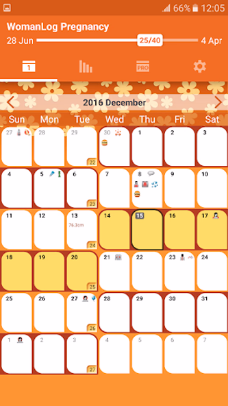 WomanLog Pregnancy Calendar Screenshot 1 - AppWisp.com WomanLog Pregnancy Calendar Screenshot 1 - AppWisp.com