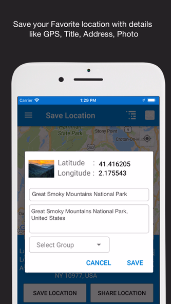 Save Location GPS Screenshot 2 - AppWisp.com Save Location GPS Screenshot 2 - AppWisp.com