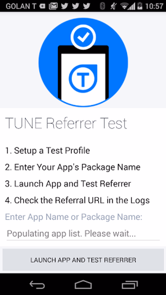 TUNE Referrer Test Screenshot 1 - AppWisp.com TUNE Referrer Test Screenshot 1 - AppWisp.com