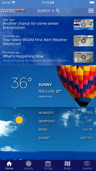 WGEM First Alert Weather App Screenshot 1 - AppWisp.com WGEM First Alert Weather App Screenshot 1 - AppWisp.com