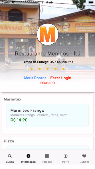 Restaurante Meninos Screenshot 1 - AppWisp.com Restaurante Meninos Screenshot 1 - AppWisp.com