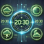 Weather Night Dock with clock - AppWisp.com