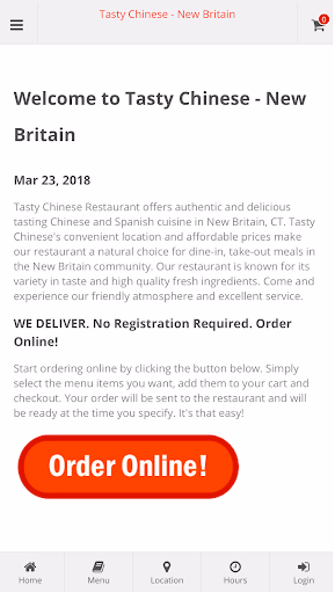 Tasty Chinese New Britain Screenshot 1 - AppWisp.com Tasty Chinese New Britain Screenshot 1 - AppWisp.com