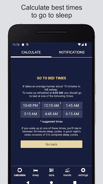 Sleep Calculator Screenshot 2 - AppWisp.com Sleep Calculator Screenshot 2 - AppWisp.com