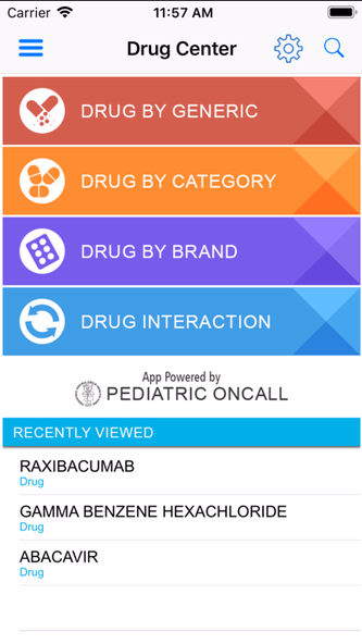Drug Center - Pediatric Oncall Screenshot 1 - AppWisp.com Drug Center - Pediatric Oncall Screenshot 1 - AppWisp.com