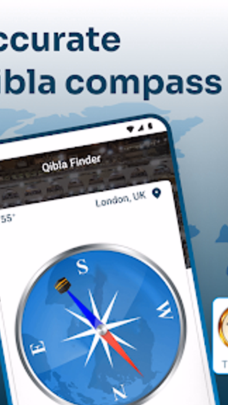 Qibla Compass with Salah Time Screenshot 1 - AppWisp.com Qibla Compass with Salah Time Screenshot 1 - AppWisp.com