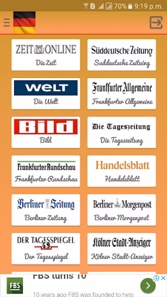 Germany Newspapers Screenshot 2 - AppWisp.com Germany Newspapers Screenshot 2 - AppWisp.com