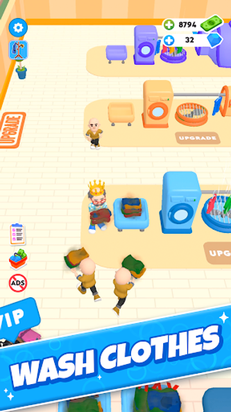 Laundry Rush - Idle Game Screenshot 1 - AppWisp.com Laundry Rush - Idle Game Screenshot 1 - AppWisp.com