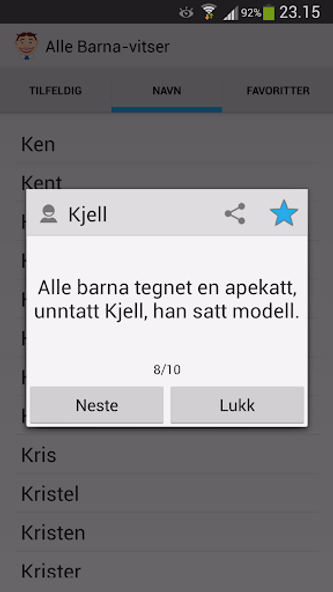 Alle Barna-vitser Screenshot 4 - AppWisp.com Alle Barna-vitser Screenshot 4 - AppWisp.com