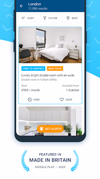 SpareRoom UK Screenshot 1 - AppWisp.com
