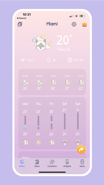 CuteWeather: weather widget Screenshot 4 - AppWisp.com CuteWeather: weather widget Screenshot 4 - AppWisp.com