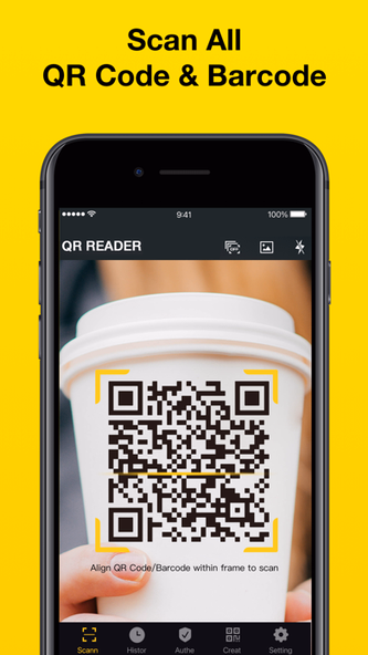 QR, Barcode Scanner for iPhone Screenshot 1 - AppWisp.com QR, Barcode Scanner for iPhone Screenshot 1 - AppWisp.com