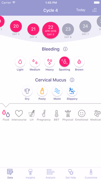 FEMM Period Ovulation Tracker Screenshot 2 - AppWisp.com FEMM Period Ovulation Tracker Screenshot 2 - AppWisp.com