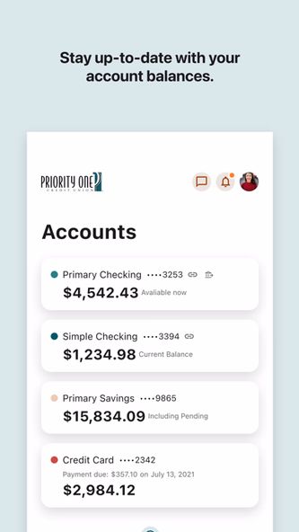 Priority One Credit Union Screenshot 3 - AppWisp.com Priority One Credit Union Screenshot 3 - AppWisp.com