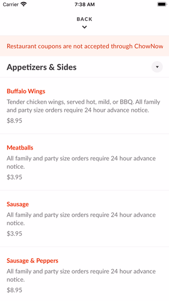 Joe's Pizza - Higgins Screenshot 3 - AppWisp.com Joe's Pizza - Higgins Screenshot 3 - AppWisp.com