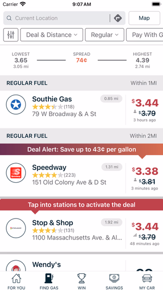 GasBuddy: Find & Pay for Gas Screenshot 2 - AppWisp.com GasBuddy: Find & Pay for Gas Screenshot 2 - AppWisp.com