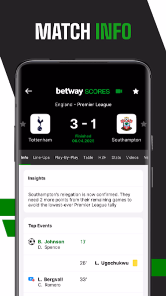 Betway Scores - Scores & News Screenshot 3 - AppWisp.com Betway Scores - Scores & News Screenshot 3 - AppWisp.com