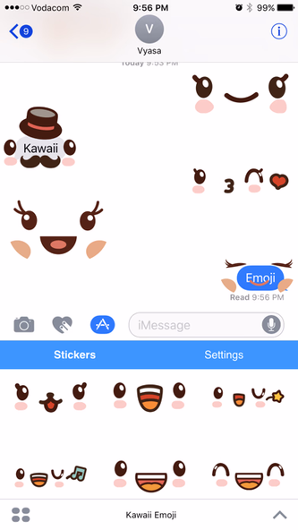 Kawaii Emoji - Cute Emoticon Stickers for Texting Screenshot 1 - AppWisp.com Kawaii Emoji - Cute Emoticon Stickers for Texting Screenshot 1 - AppWisp.com
