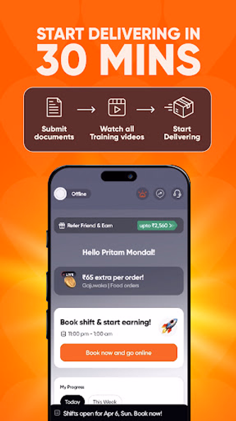 Swiggy Delivery Partner App Screenshot 2 - AppWisp.com Swiggy Delivery Partner App Screenshot 2 - AppWisp.com