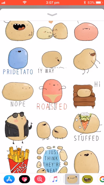 Potato Sticker Pack Screenshot 2 - AppWisp.com Potato Sticker Pack Screenshot 2 - AppWisp.com