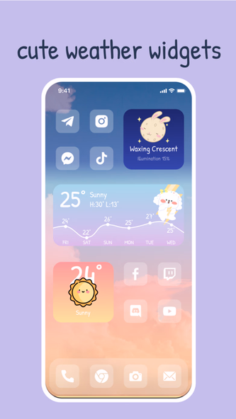 CuteWeather: weather widget Screenshot 1 - AppWisp.com CuteWeather: weather widget Screenshot 1 - AppWisp.com
