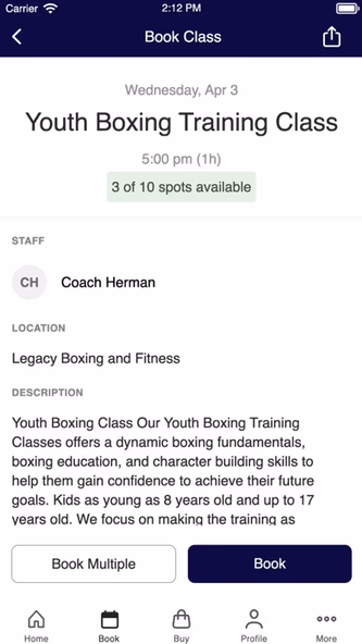 Legacy Boxing and Fitness Screenshot 3 - AppWisp.com Legacy Boxing and Fitness Screenshot 3 - AppWisp.com