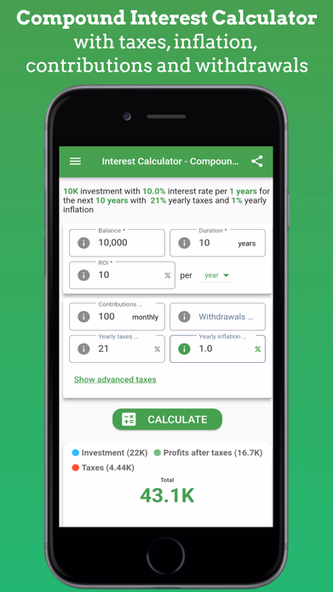 Interest Calculator - Compound Screenshot 1 - AppWisp.com Interest Calculator - Compound Screenshot 1 - AppWisp.com