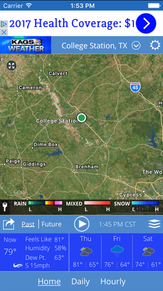 KAGS HD Weather Screenshot 1 - AppWisp.com KAGS HD Weather Screenshot 1 - AppWisp.com