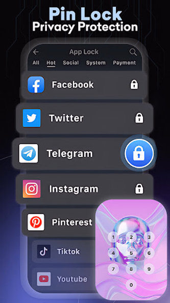AppLock: Lock apps Fingerprint Screenshot 3 - AppWisp.com AppLock: Lock apps Fingerprint Screenshot 3 - AppWisp.com