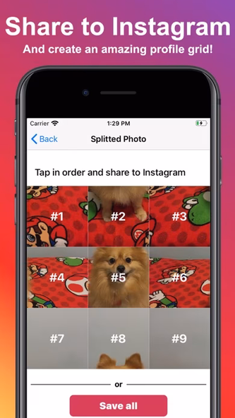 Photo Splitter: Picture Grids Screenshot 2 - AppWisp.com Photo Splitter: Picture Grids Screenshot 2 - AppWisp.com