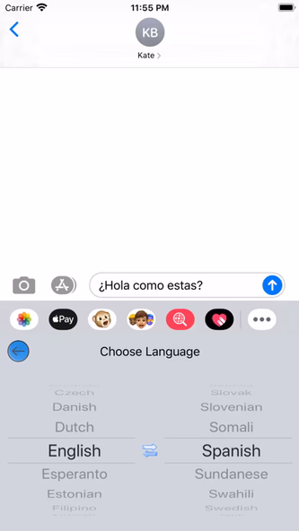 Translate Keyboard for Chat Screenshot 3 - AppWisp.com Translate Keyboard for Chat Screenshot 3 - AppWisp.com