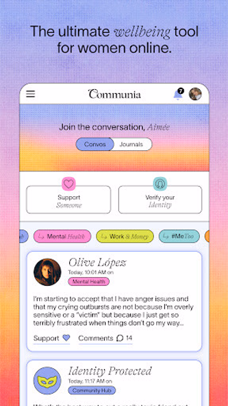 Communia: women's social media Screenshot 2 - AppWisp.com Communia: women's social media Screenshot 2 - AppWisp.com