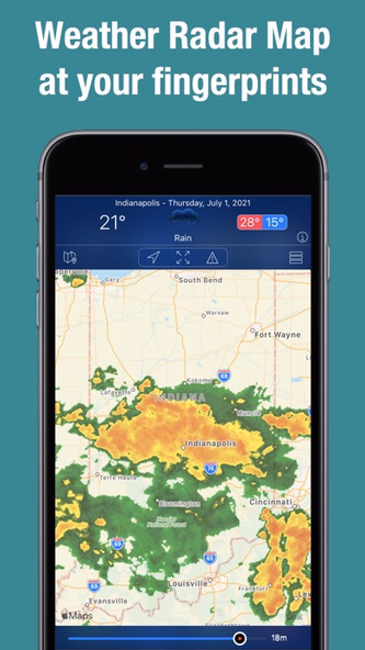 Doppler Radar - Live Rain Map Screenshot 1 - AppWisp.com Doppler Radar - Live Rain Map Screenshot 1 - AppWisp.com