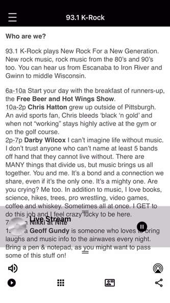 WIMK KRock 93.1 Screenshot 3 - AppWisp.com WIMK KRock 93.1 Screenshot 3 - AppWisp.com